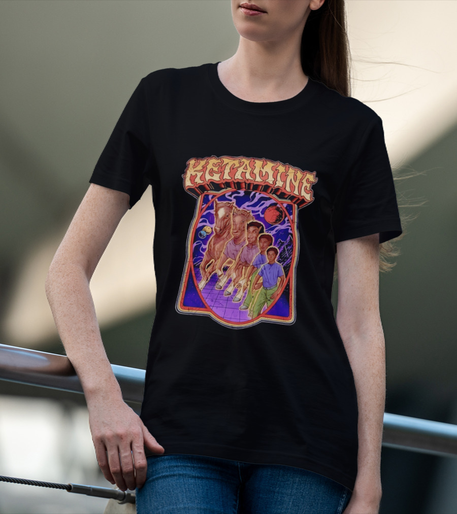 Ketamine Horse Morph Psychedelic Surreal Transformation T-Shirt