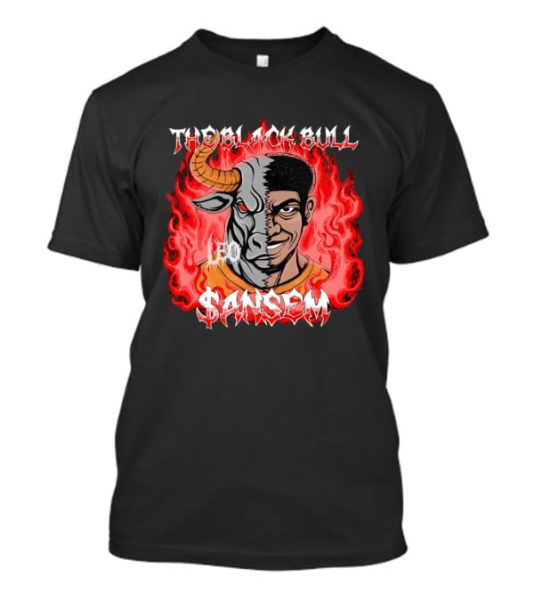 Leo Sansem The Black Bull Flaming Duality T-Shirt