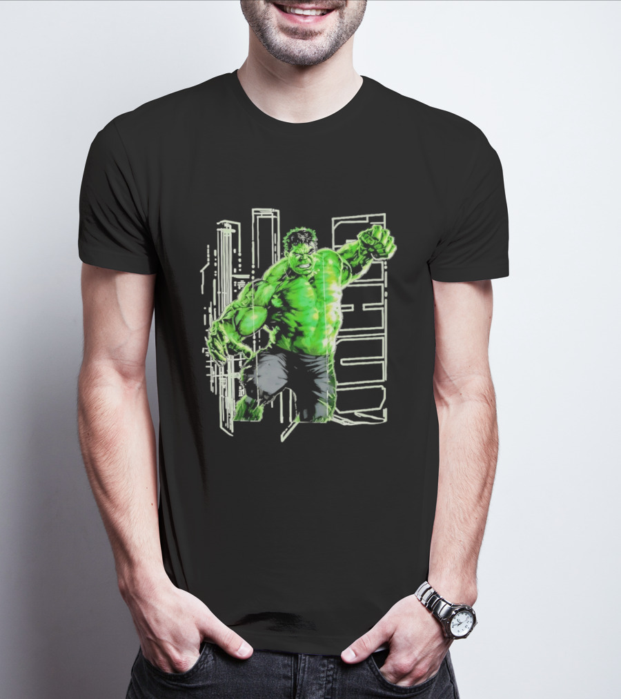 Marvel Hulk Glow Gamma Smash Action T-Shirt