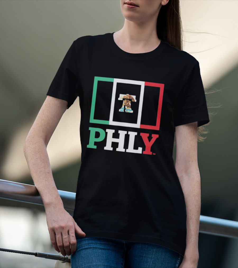PHLY Mexico Flag Liberty Bell Eagles T-Shirt