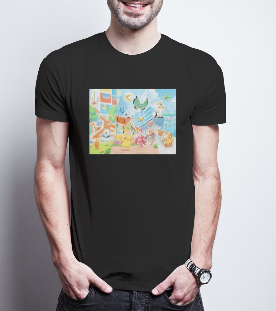 Pokémon Center Singapore July 2026 Pikachu Charizard Celebi Rowlet Oricorio Wingull T-Shirt