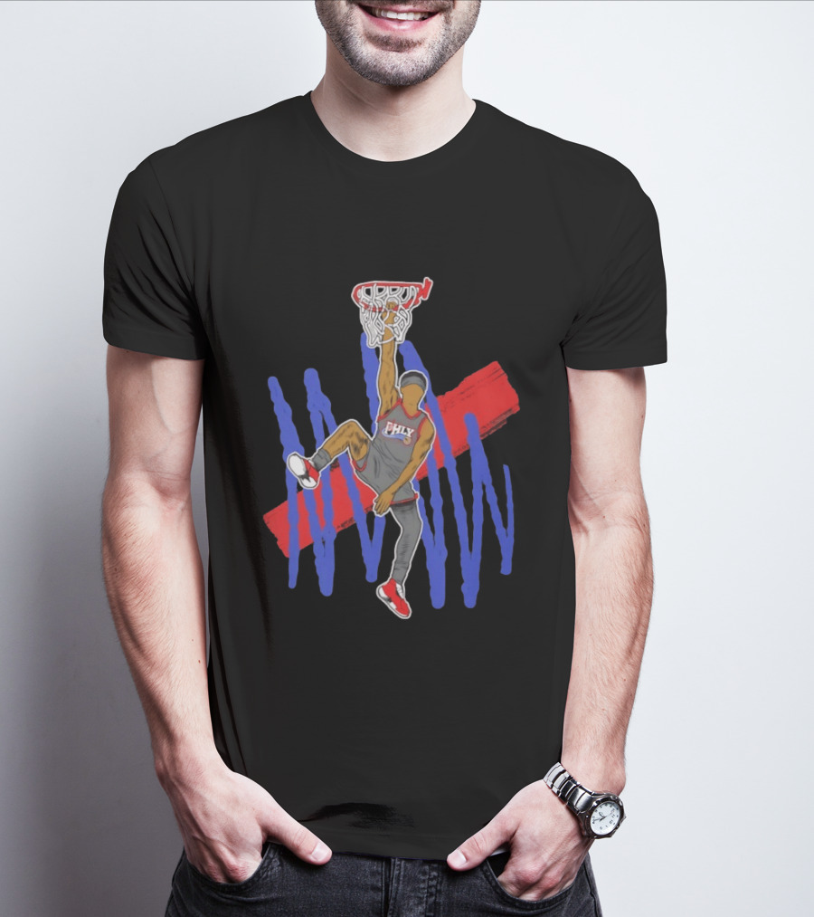 FHLY Basketball Dunk Athlete V J Edgecombe Highlight Action T-Shirt