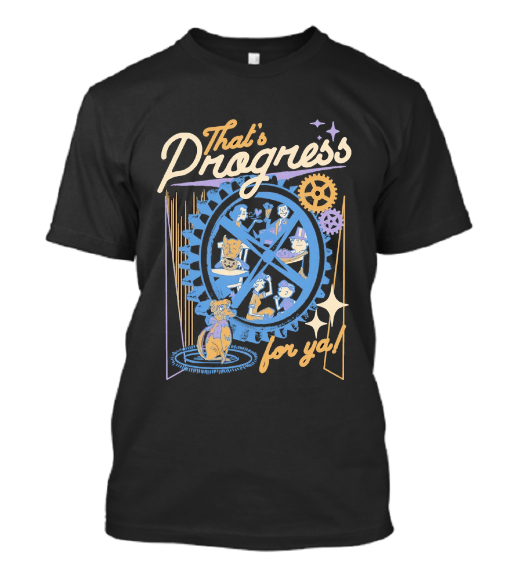 That's Progress For Ya Scenes Devil Dog Cogs And Characters T-Shirt