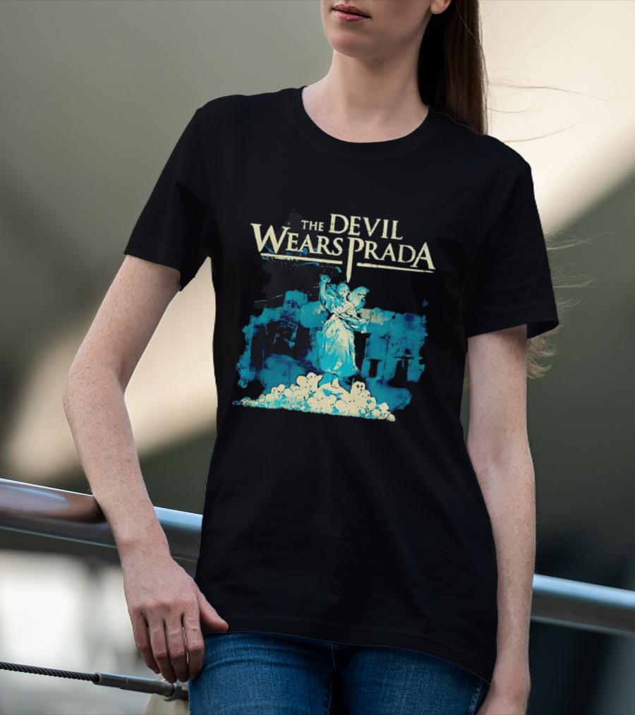 The Devil Wears Prada Angel Figure With Skull Pile T-Shirt