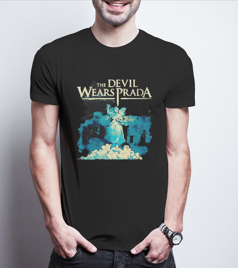 The Devil Wears Prada Angel Figure With Skull Pile T-Shirt