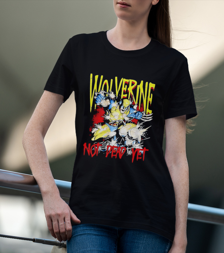 Wolverine Marvel Comics Not Dead Yet Bold Color T-Shirt