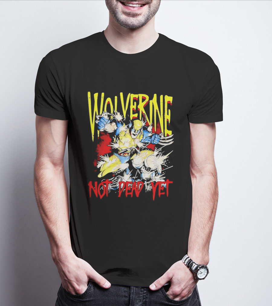 Wolverine Marvel Comics Not Dead Yet Bold Color T-Shirt