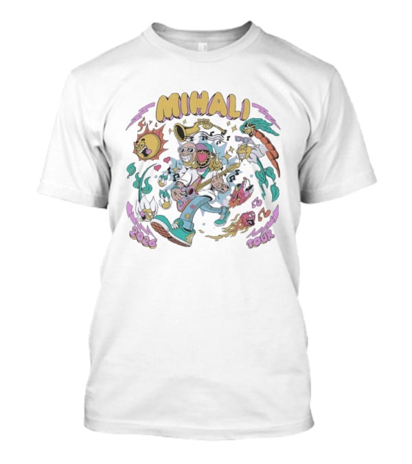 Mihali 2026 Tour Cartoon Jam Session Vibrant Psychedelic T-Shirt
