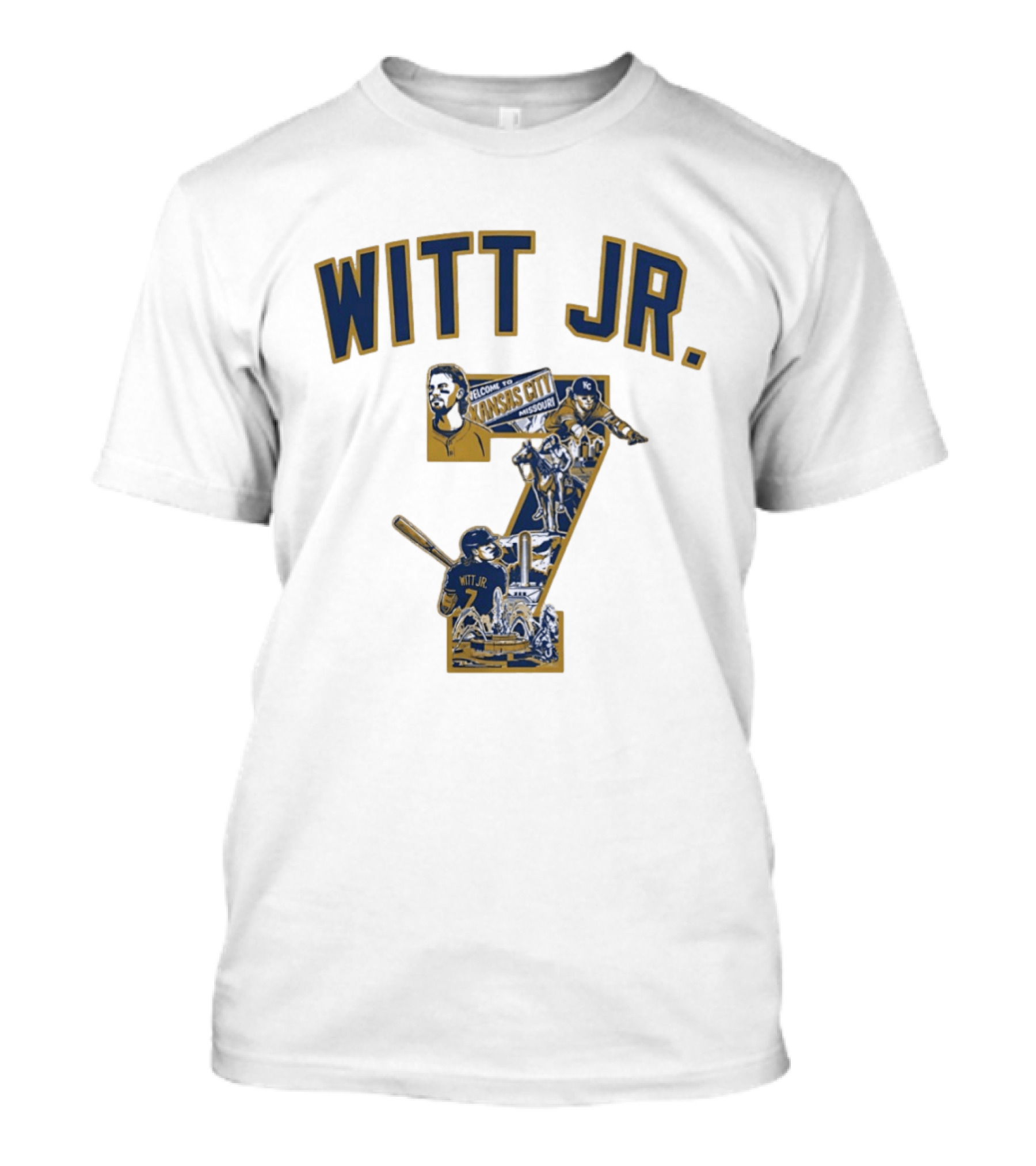 Witt Jr. Kansas City Welcome Missouri Royals MLB Number 7 T-Shirt
