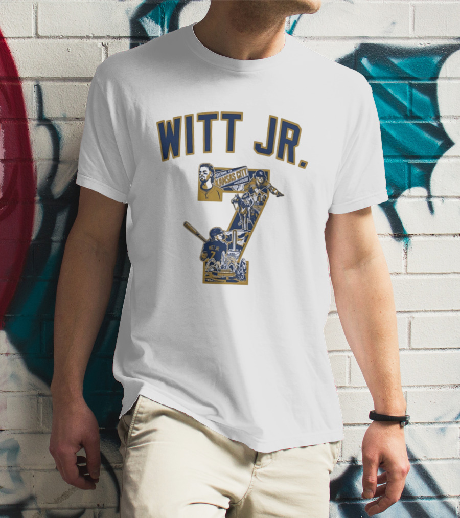 Witt Jr. Kansas City Welcome Missouri Royals MLB Number 7 T-Shirt