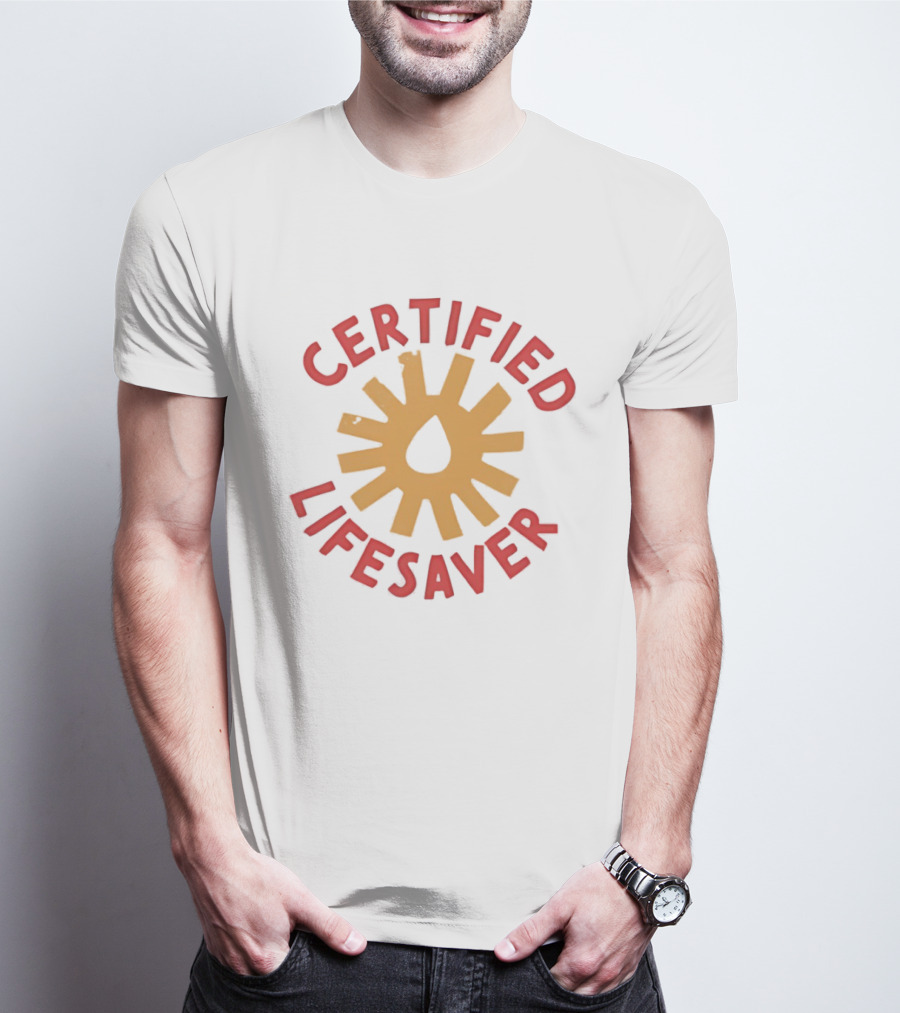 Certified Lifesaver Sun Drop Bright Yellow Sunburst T-Shirt