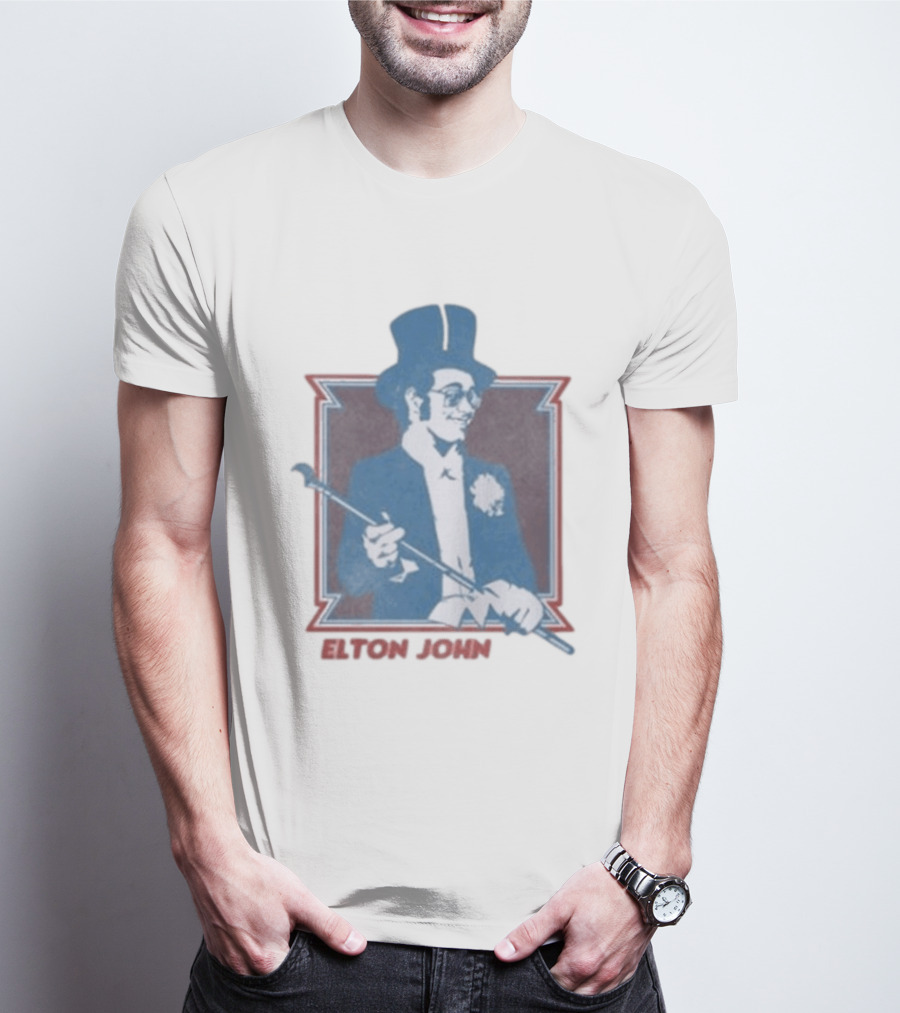 Elton John Top Hat Cane T-Shirt