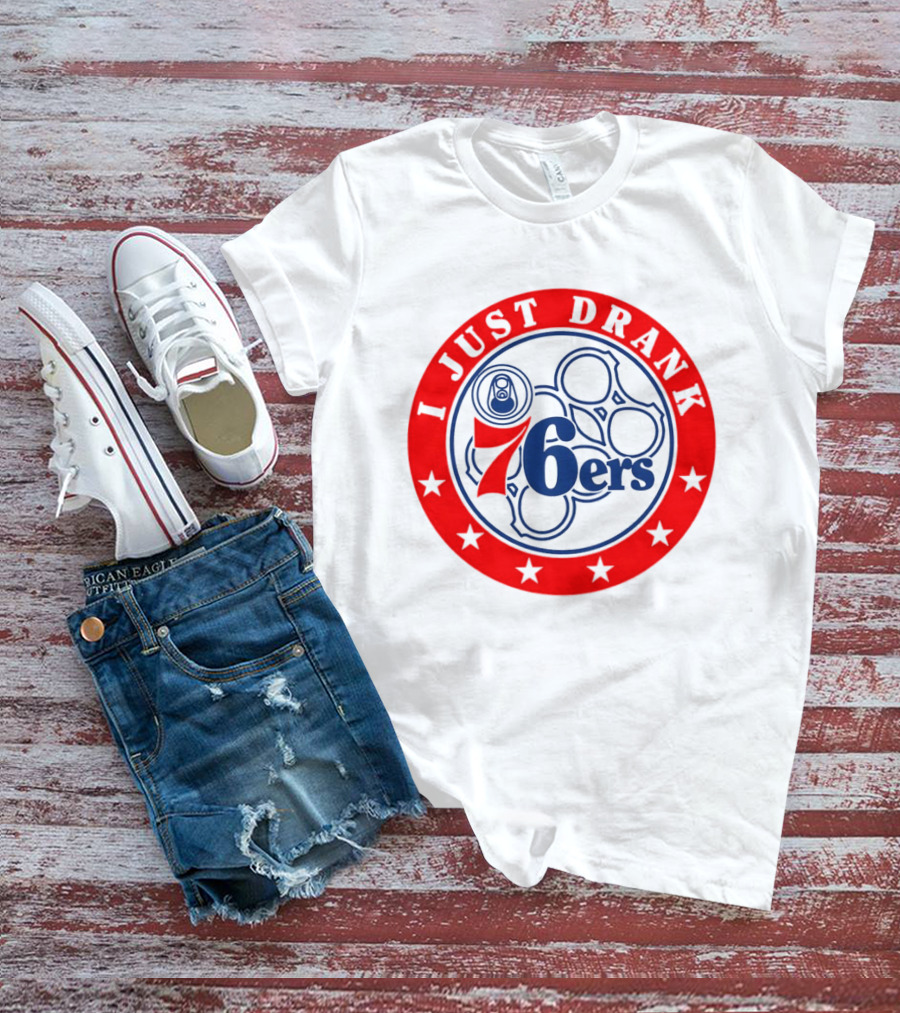 Philadelphia 76ers I Just Drank Beer Ring Stars T-Shirt