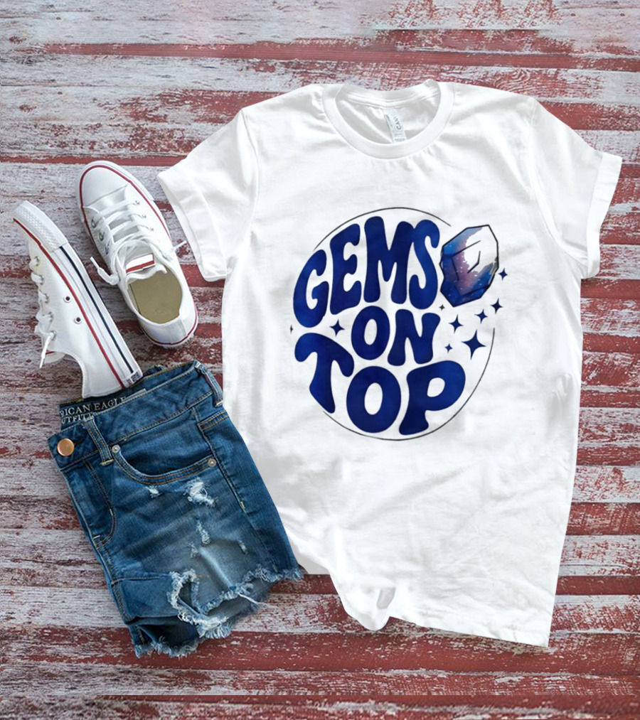 Gems On Top Crystal Stars And Galaxy T-Shirt