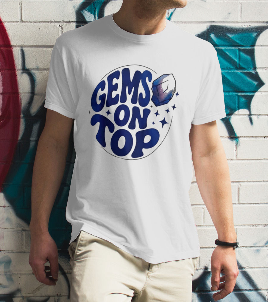Gems On Top Crystal Stars And Galaxy T-Shirt