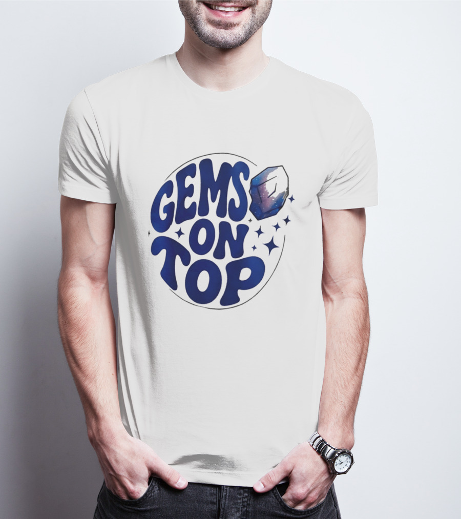 Gems On Top Crystal Stars And Galaxy T-Shirt