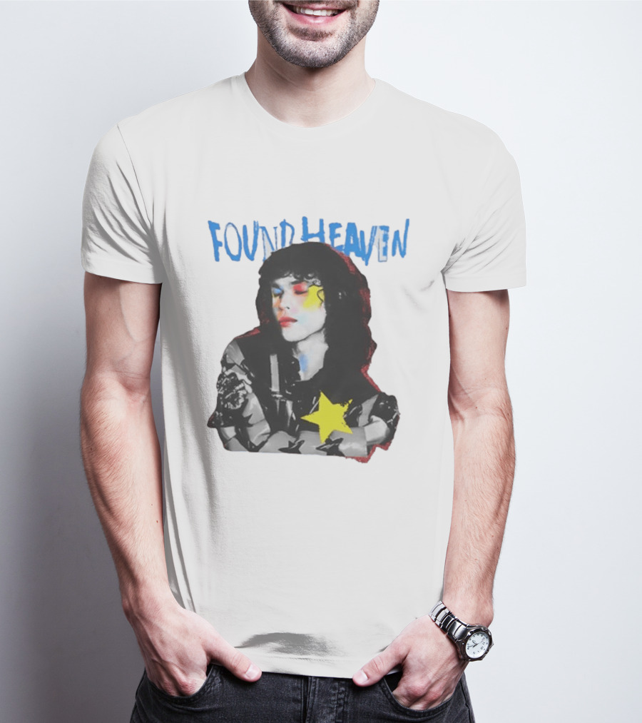 Found Heaven On Tour 2024 Dateback Washed Black Star T-Shirt