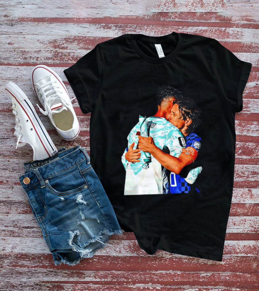 Modric Ronaldo Embrace Croatia Portugal Football Unity T-Shirt