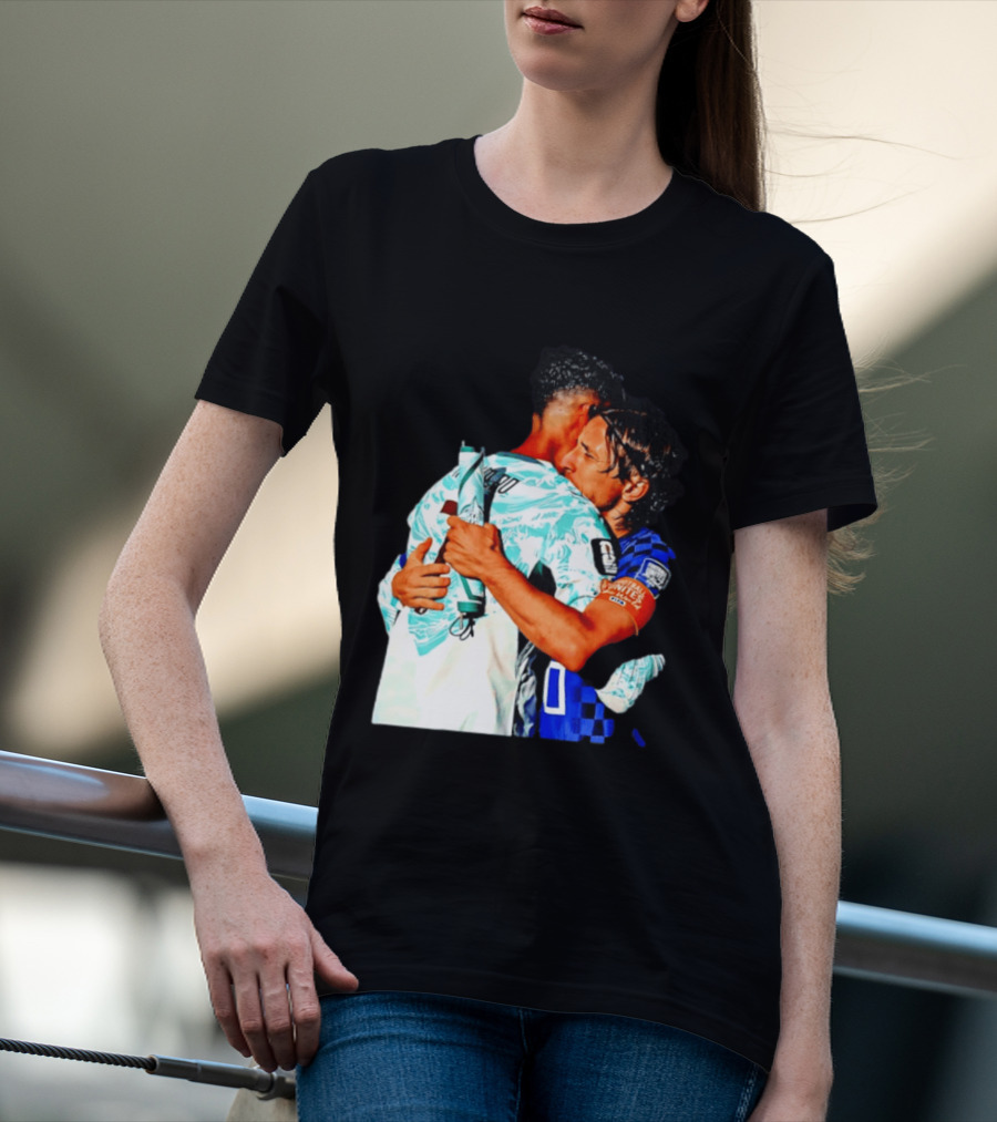 Modric Ronaldo Embrace Croatia Portugal Football Unity T-Shirt