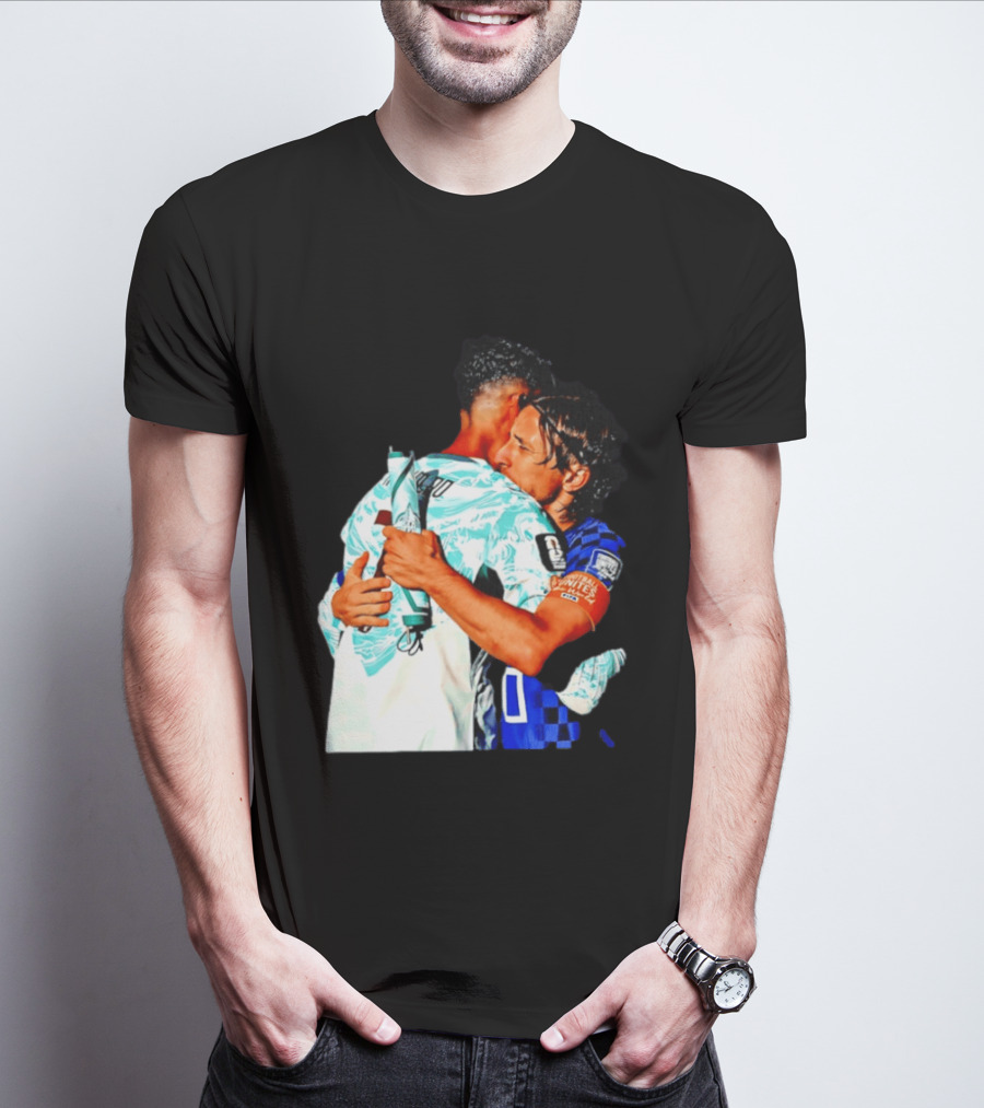 Modric Ronaldo Embrace Croatia Portugal Football Unity T-Shirt