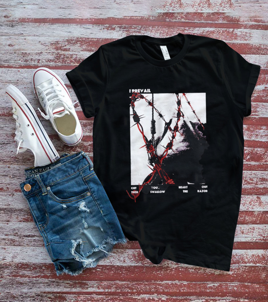 I Prevail Cut Your Heart Out Swallow The Razor Barbed Wire T-Shirt