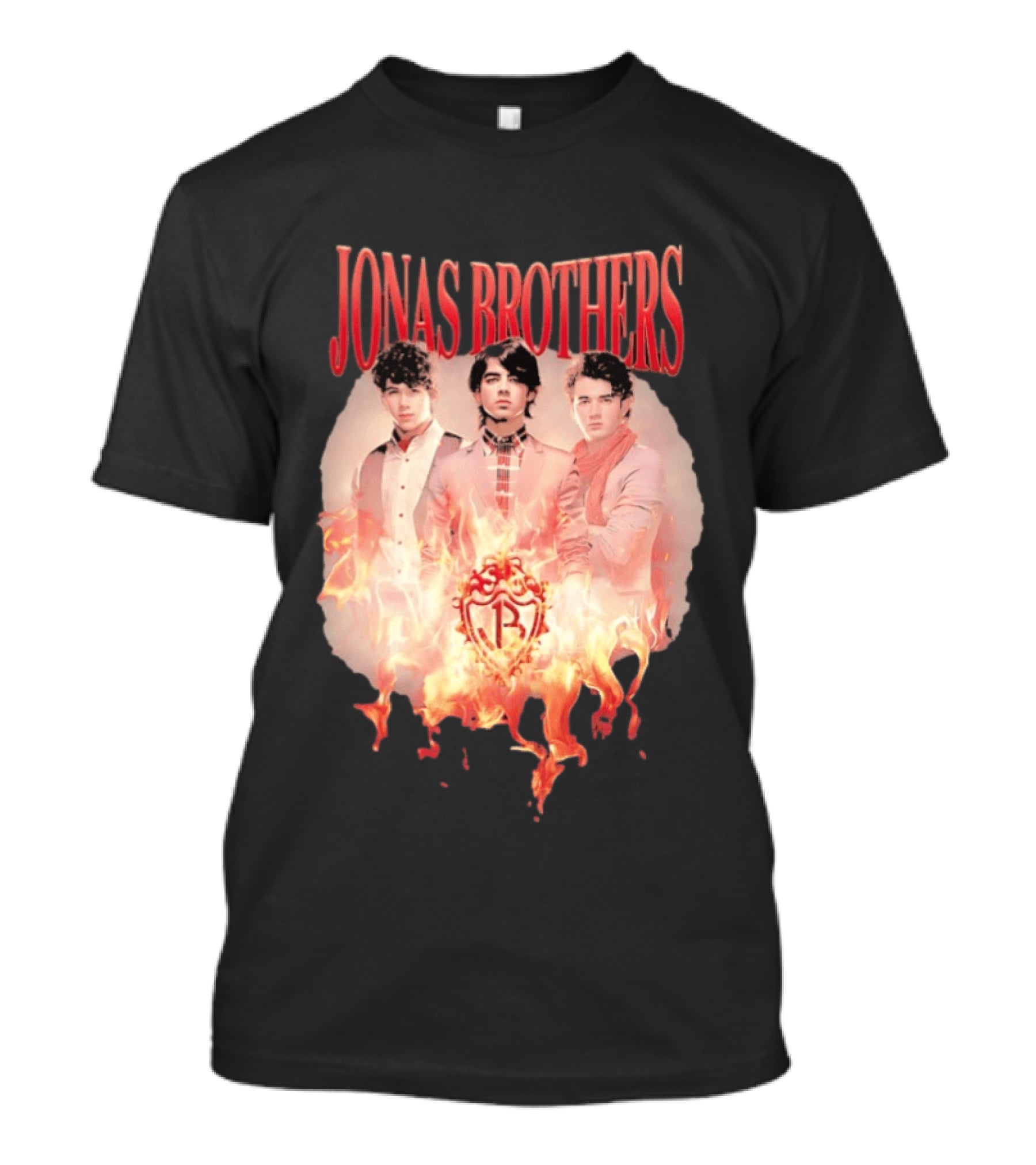 Jonas Brothers Fire Flame Trio Band Photography T-Shirt