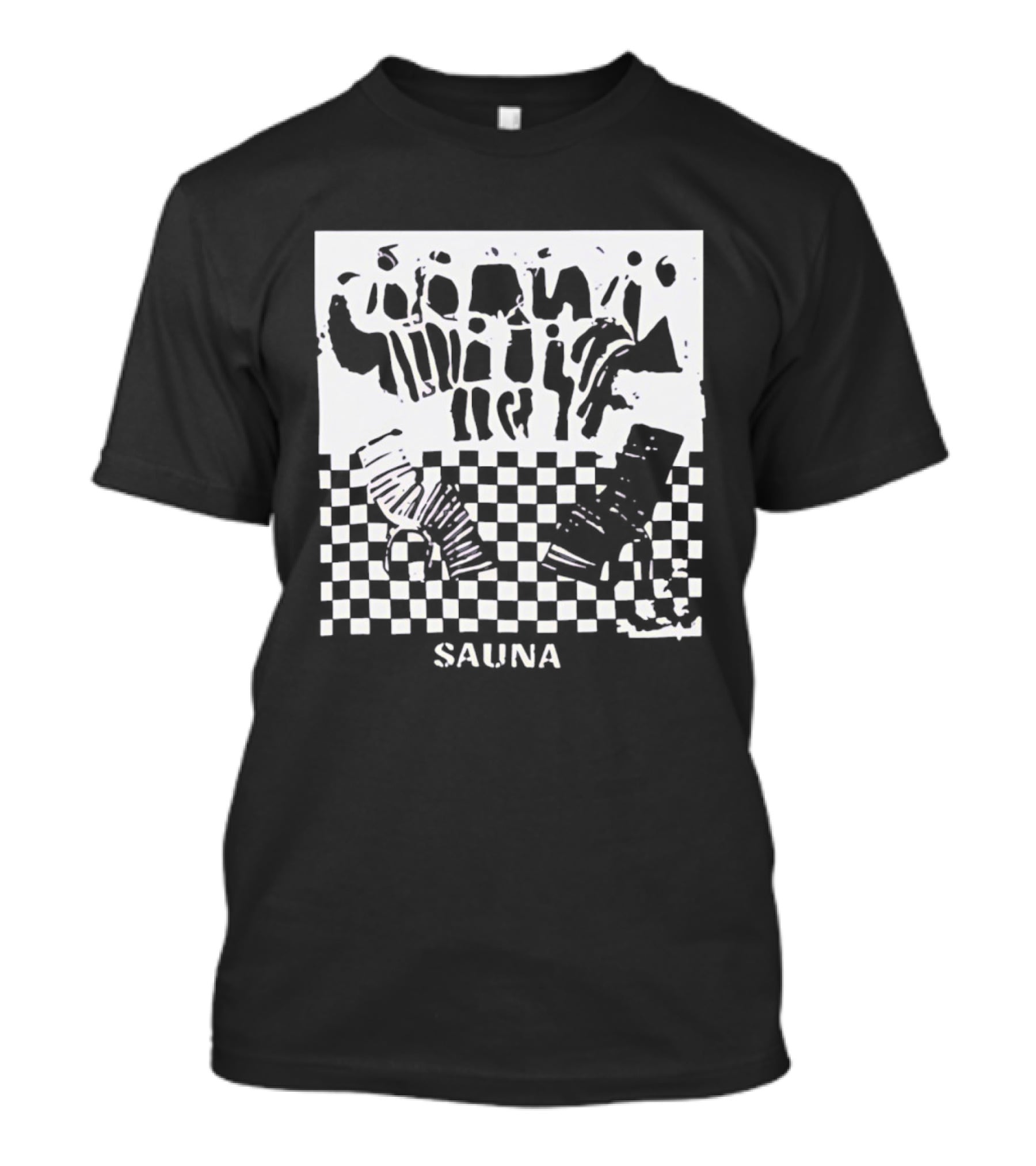 Finding Emily Sauna Angourie Rice Black And White Checkered T-Shirt