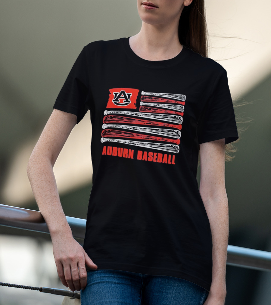 Auburn Tigers America's 250 Flag Baseball Team Spirit T-Shirt