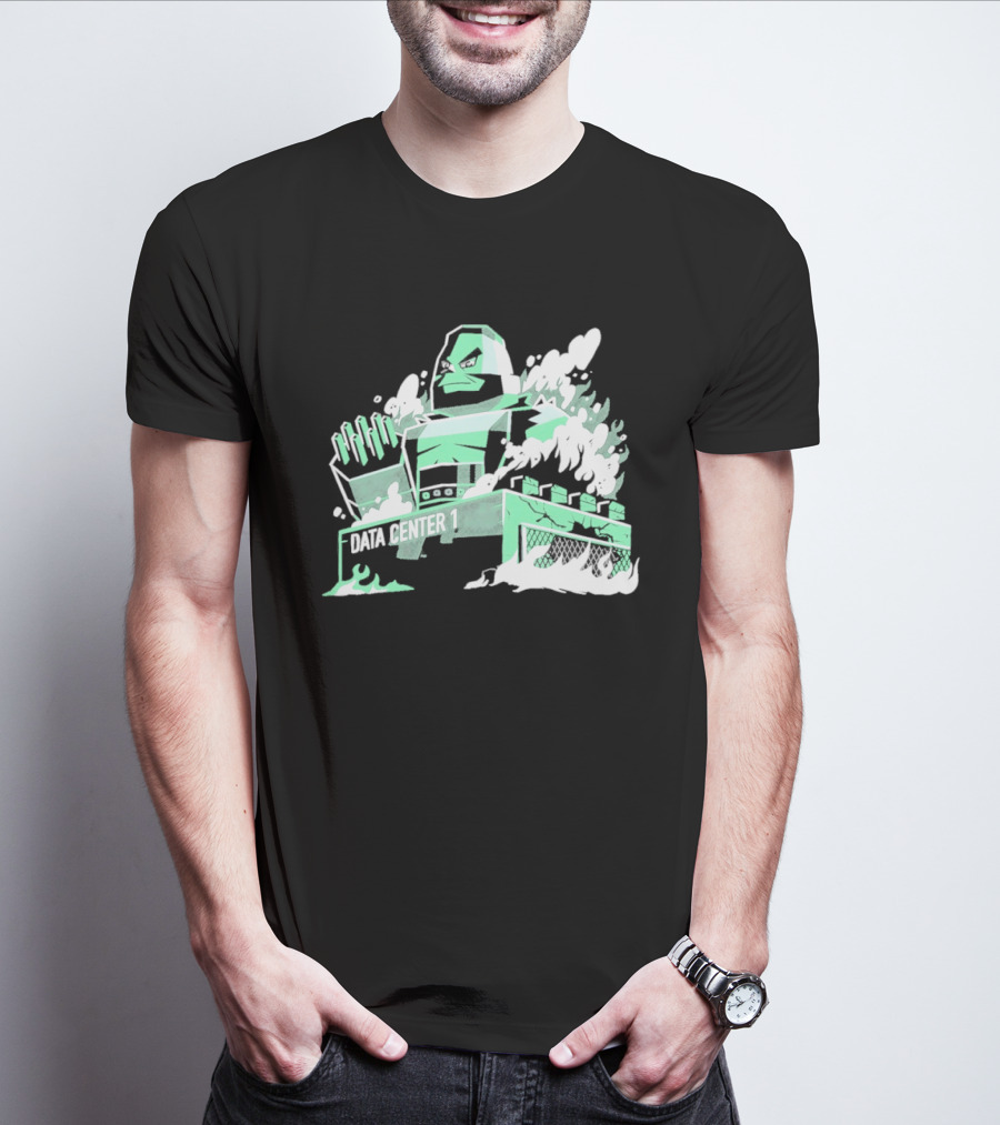 Data Center 1 Final Fantasy Avalanche AI Block Robot T-Shirt