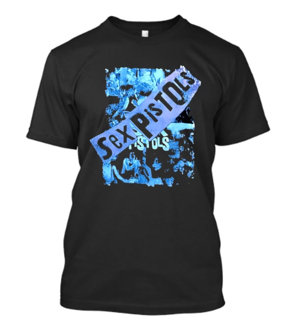 Sex Pistols Distressed Blue Photo Collage T-Shirt