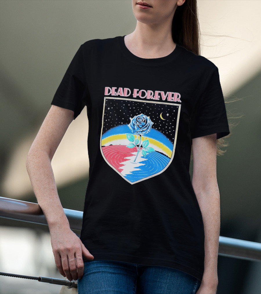 Grateful Dead Forever Rose Skull Rainbow Night Sky Moon Dead60 T-Shirt
