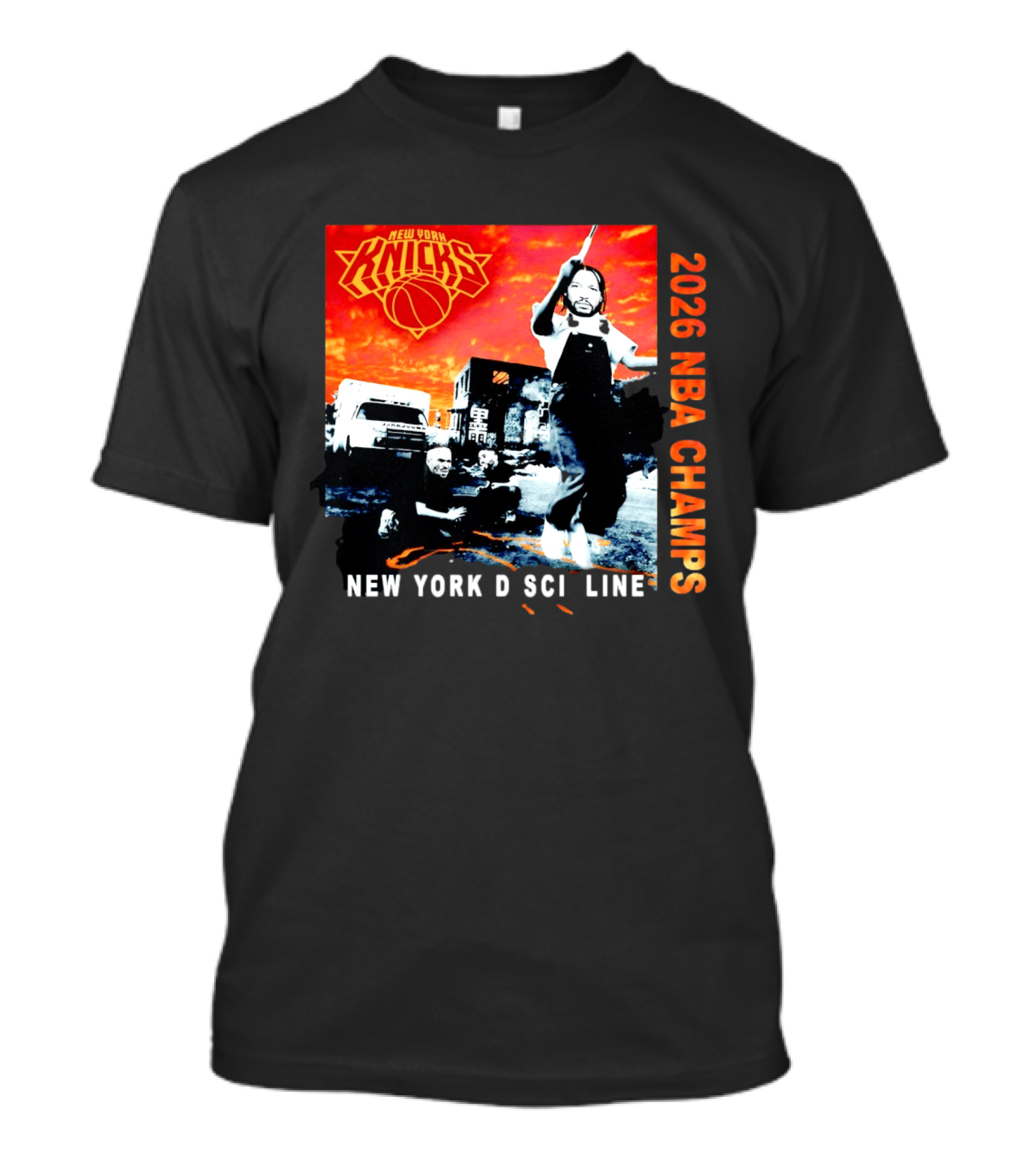 New York Knicks 2026 NBA Champs New York Discipline Rap Album T-Shirt