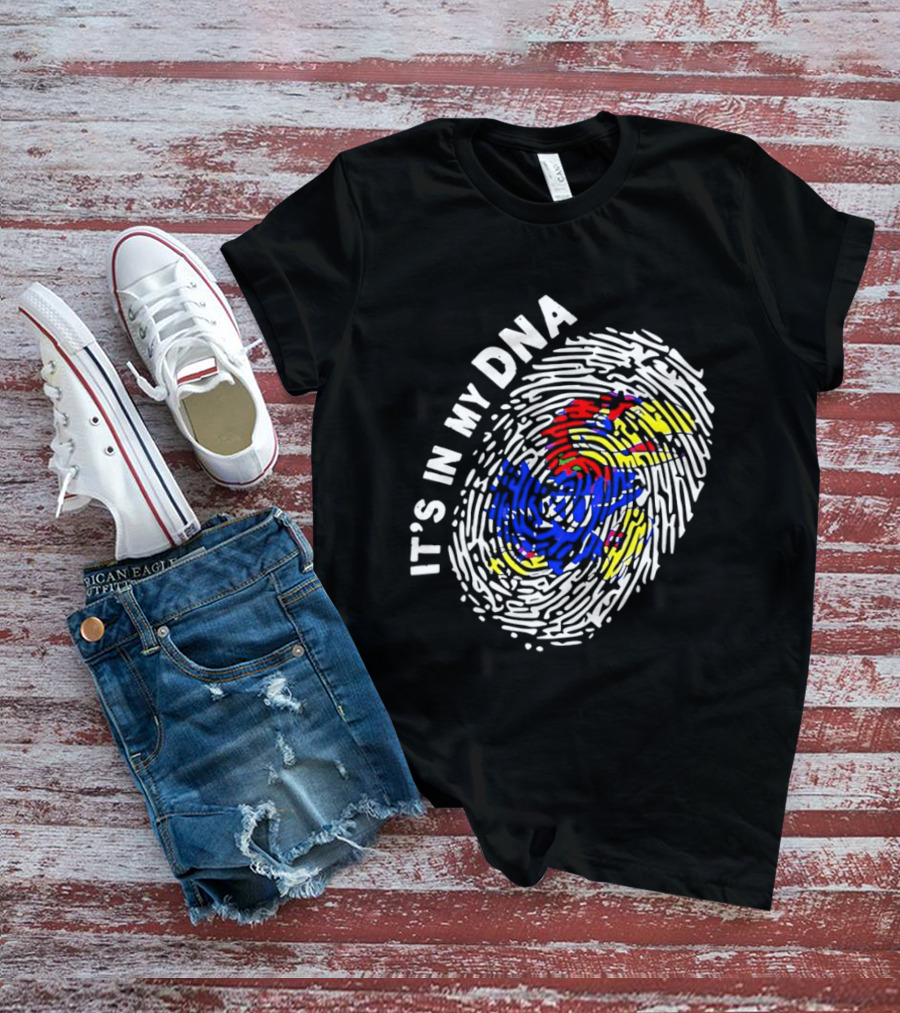 Kansas Jayhawks It's In My DNA Fingerprint T-Shirt