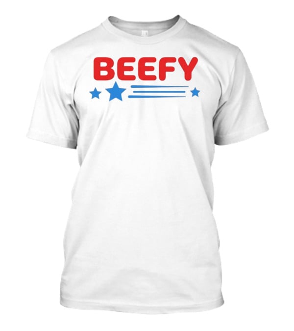 Beefy Star Gay Blue Stars Red T-Shirt