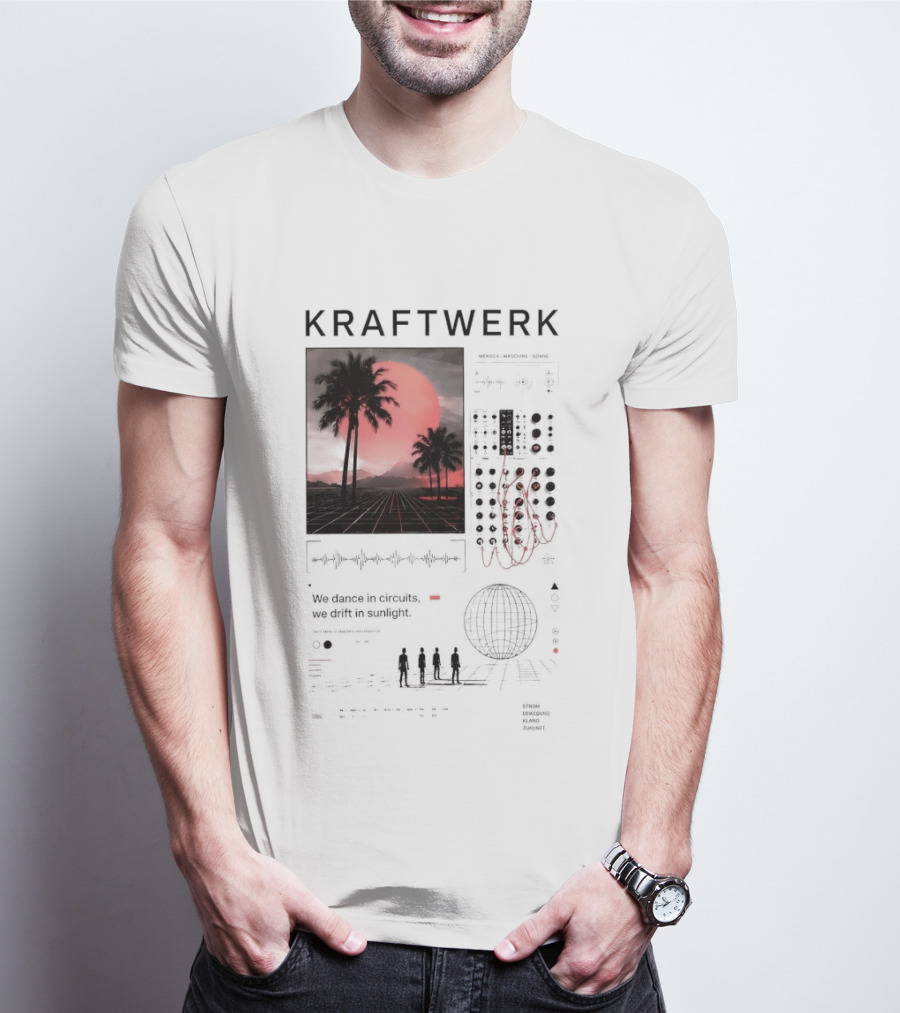 Kraftwerk Mensch Maschine Sonne We Dance In Circuits We Drift In Sunlight T-Shirt