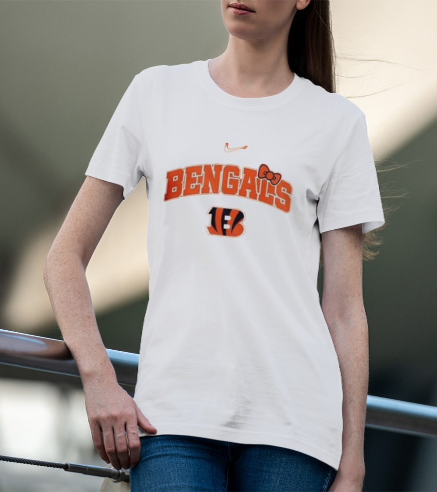 Nike Bengals Hello Kitty Bow Collaboration T-Shirt
