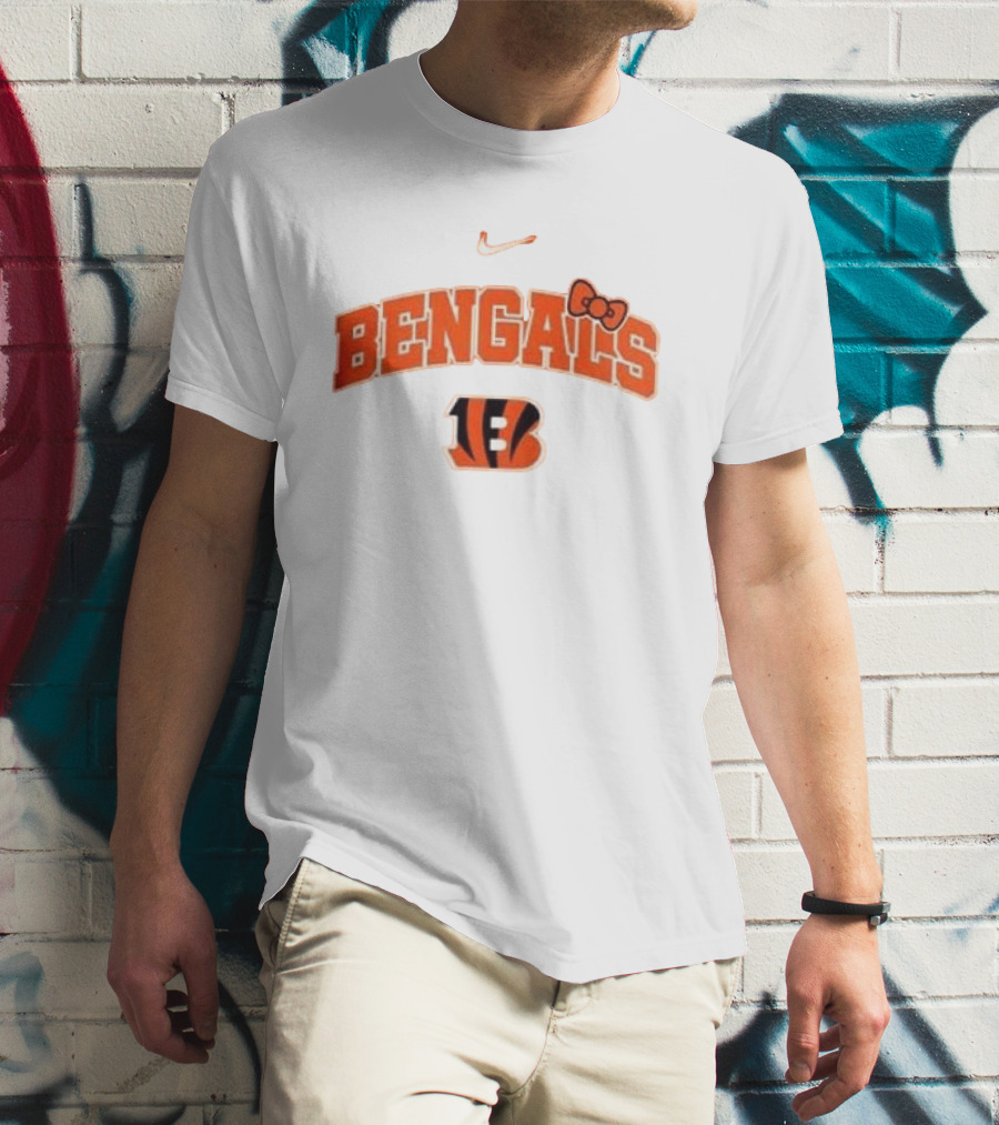 Nike Bengals Hello Kitty Bow Collaboration T-Shirt