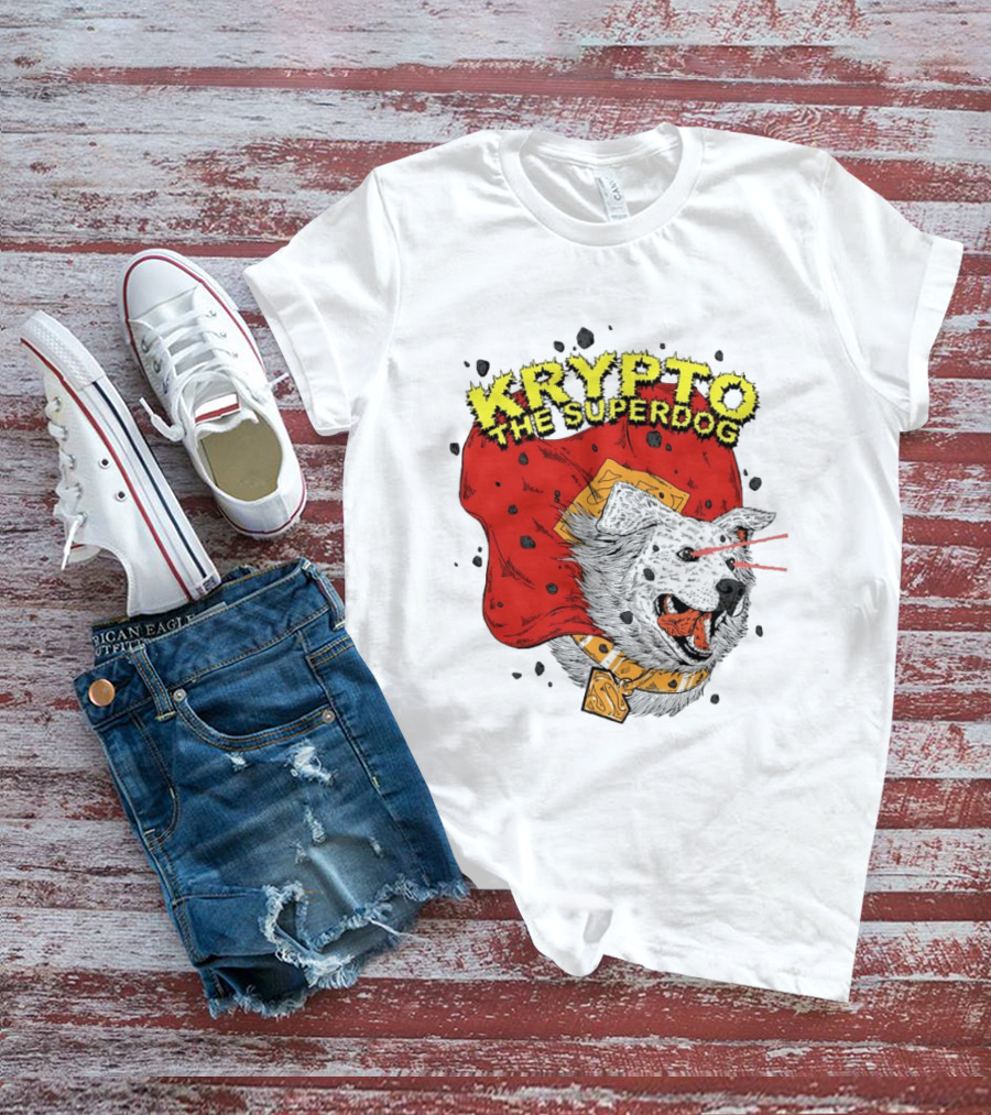 Krypto The Superdog DC Comics Superman Cape Laser Eyes T-Shirt