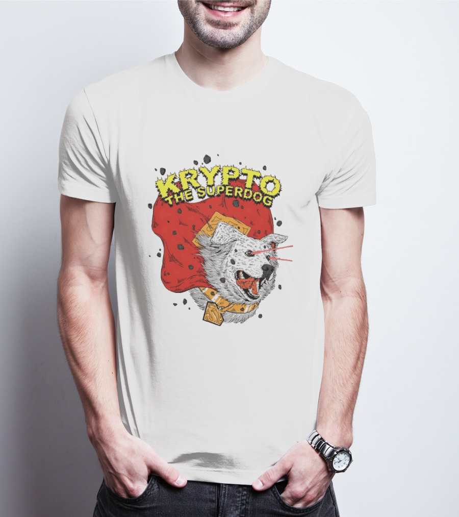 Krypto The Superdog DC Comics Superman Cape Laser Eyes T-Shirt