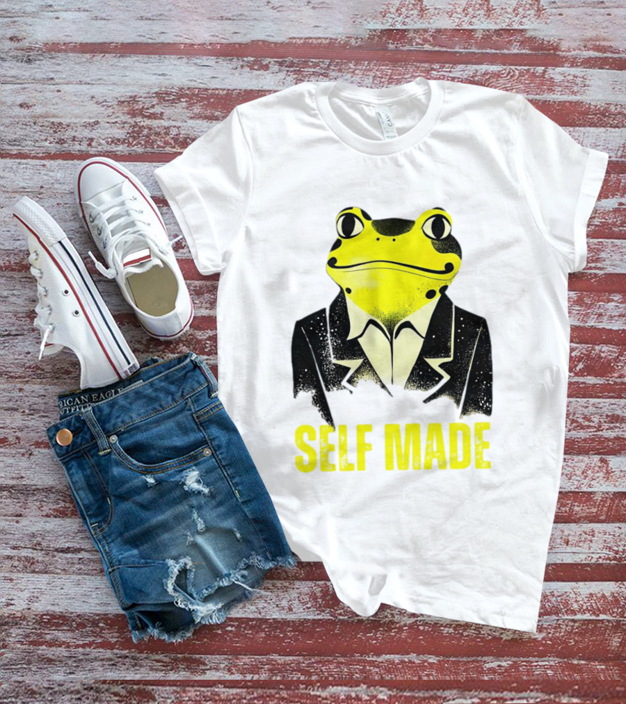 Frog In Business Suit Self Made T-Shirt