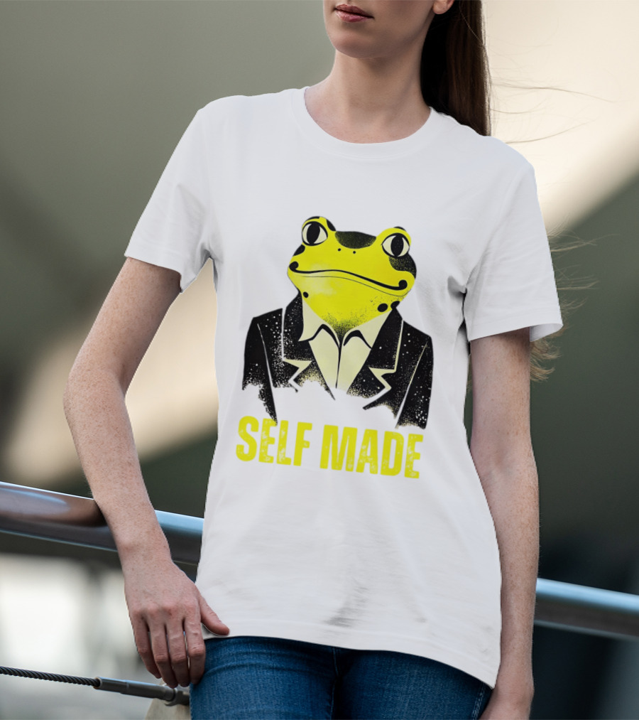 Frog In Business Suit Self Made T-Shirt