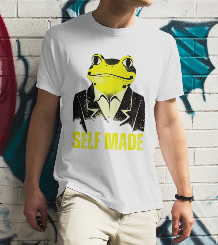 Frog In Business Suit Self Made T-Shirt