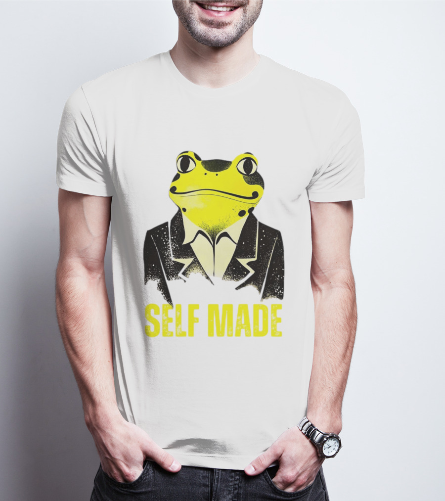 Frog In Business Suit Self Made T-Shirt