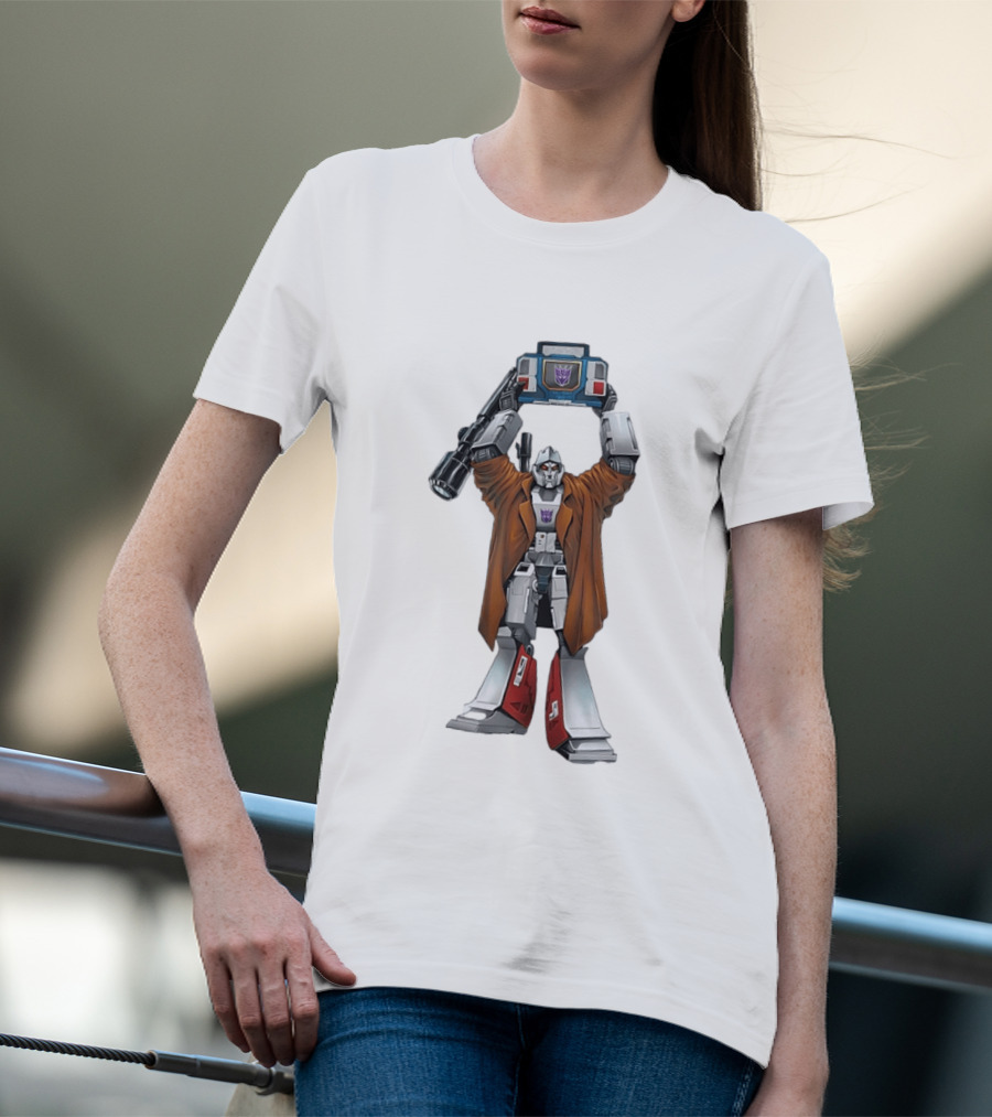 Megatron Lifting Soundwave 80s Transformers Decepticon T-Shirt