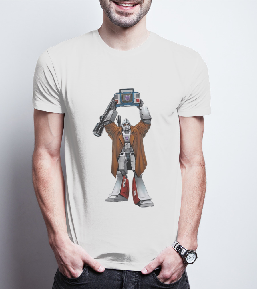 Megatron Lifting Soundwave 80s Transformers Decepticon T-Shirt