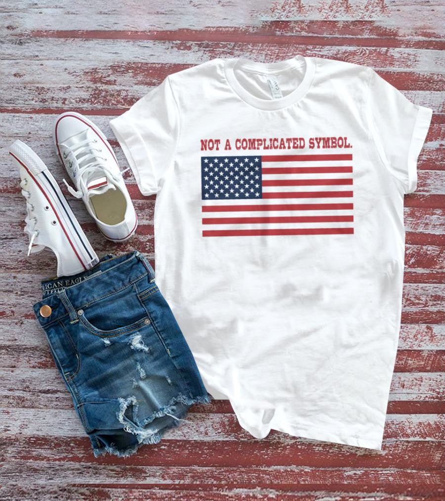 Not A Complicated Symbol United States Flag T-Shirt