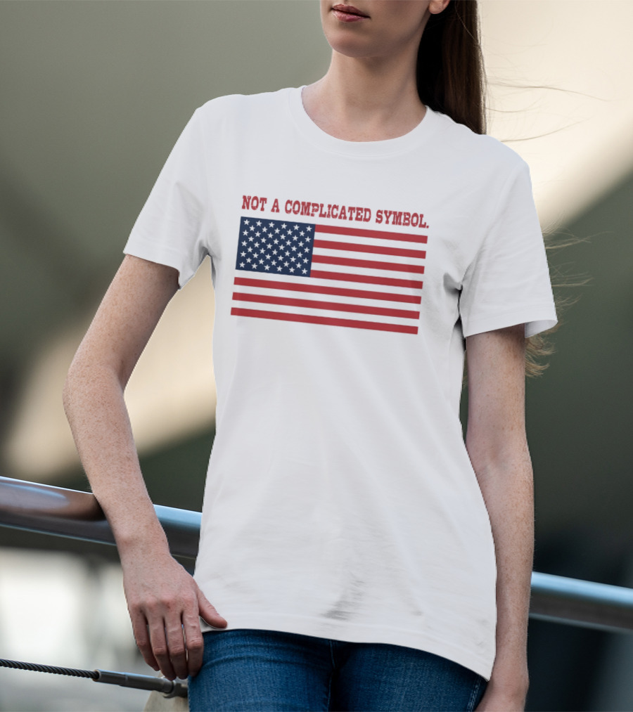 Not A Complicated Symbol United States Flag T-Shirt
