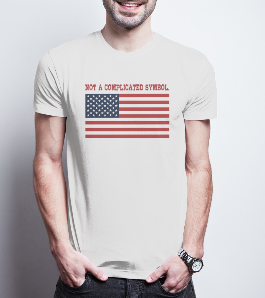 Not A Complicated Symbol United States Flag T-Shirt