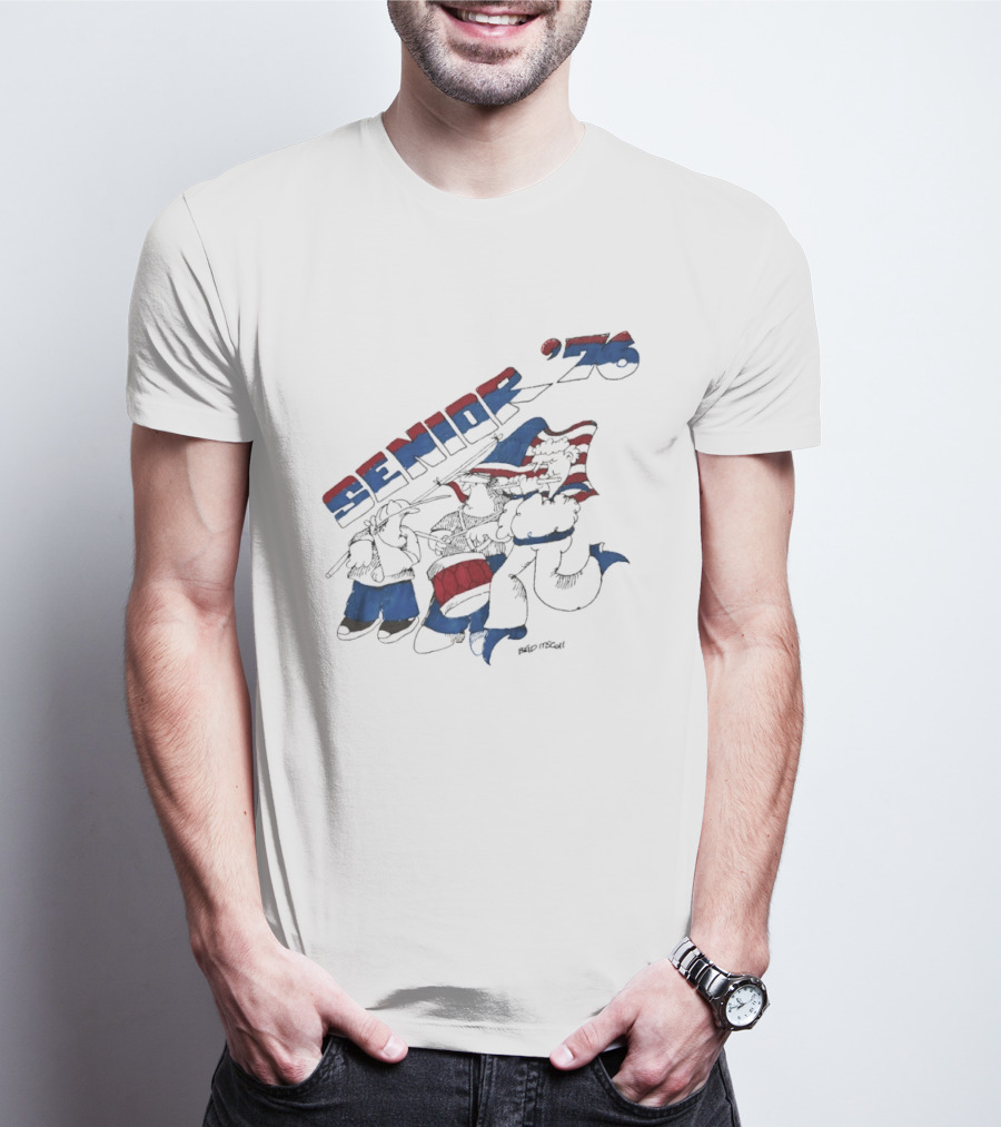 Senior 76 Brad Mccoll 1976 Bicentennial Celebration T-Shirt