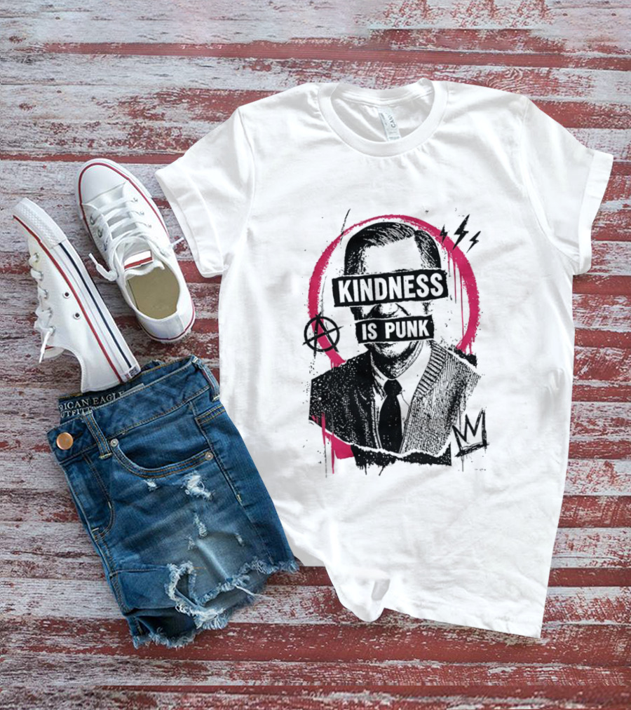 Kindness Is Punk Anarchy Symbol Torn Electric Lightning Bolt T-Shirt
